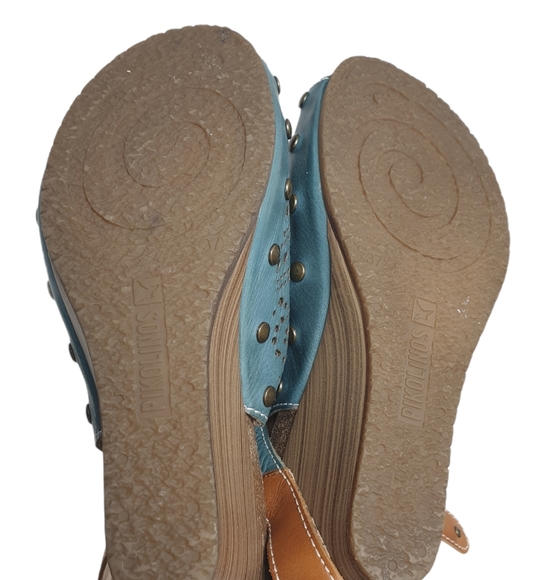 Pikolinos Benissa colorJeans wedge sandal size 7 - Picture 5 of 10